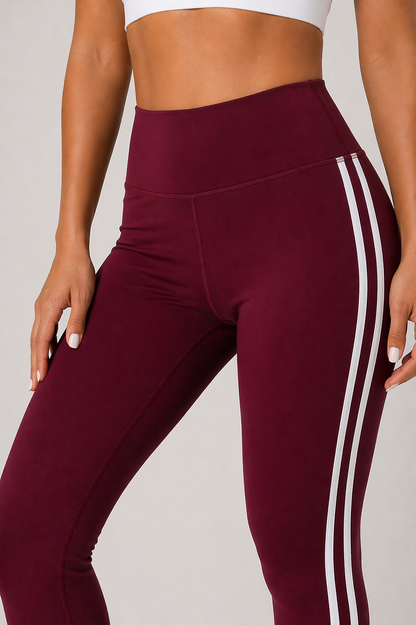 Women's Slim Fit Stretch Leggings with Dynamic Side Stripe