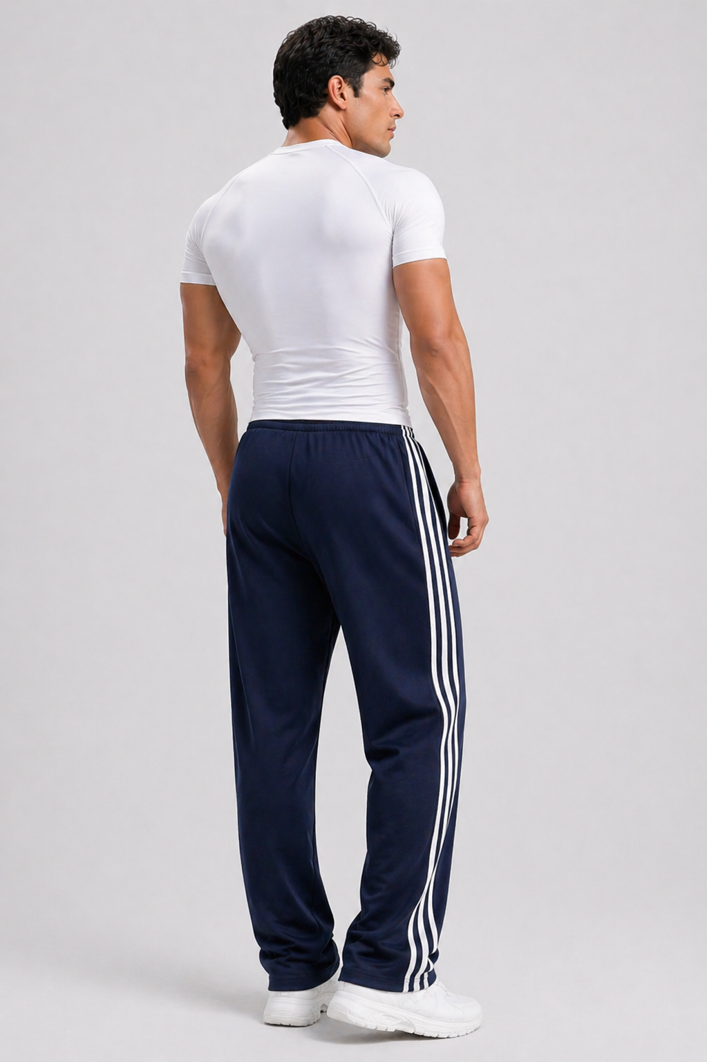 Da Uomo Pantaloni Sportivi Gamba Dritta Coulisse Tecnici Active