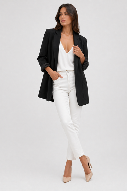 Da Donna Blazer Sartoriale Longline Strutturato Slim Fit Elegante