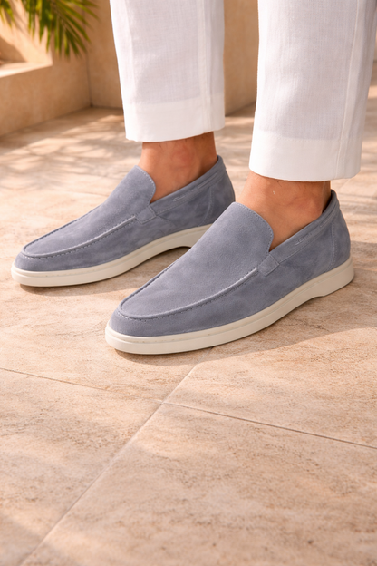 Da Uomo Mocassini Slip-On in Camoscio Stile Smart Casual Minimalista