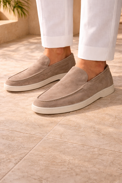 Da Uomo Mocassini Slip-On in Camoscio Stile Smart Casual Minimalista