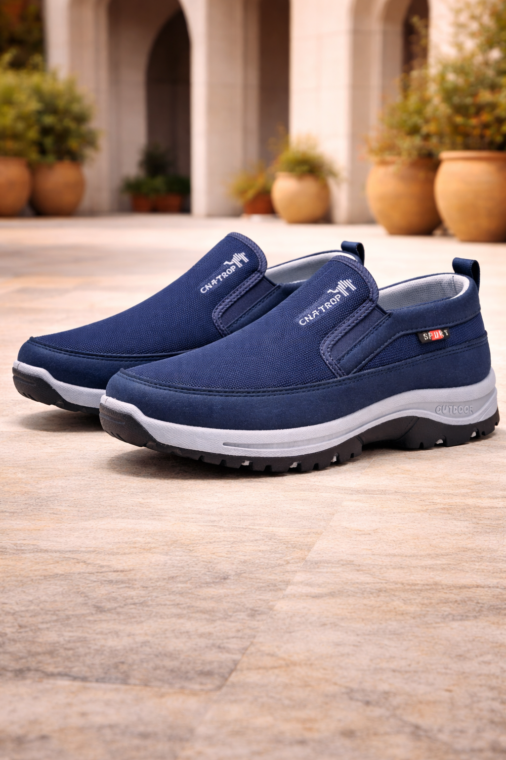 Da Uomo Scarpe Slip-On da Camminata con Ammortizzazione e Comfort Outdoor