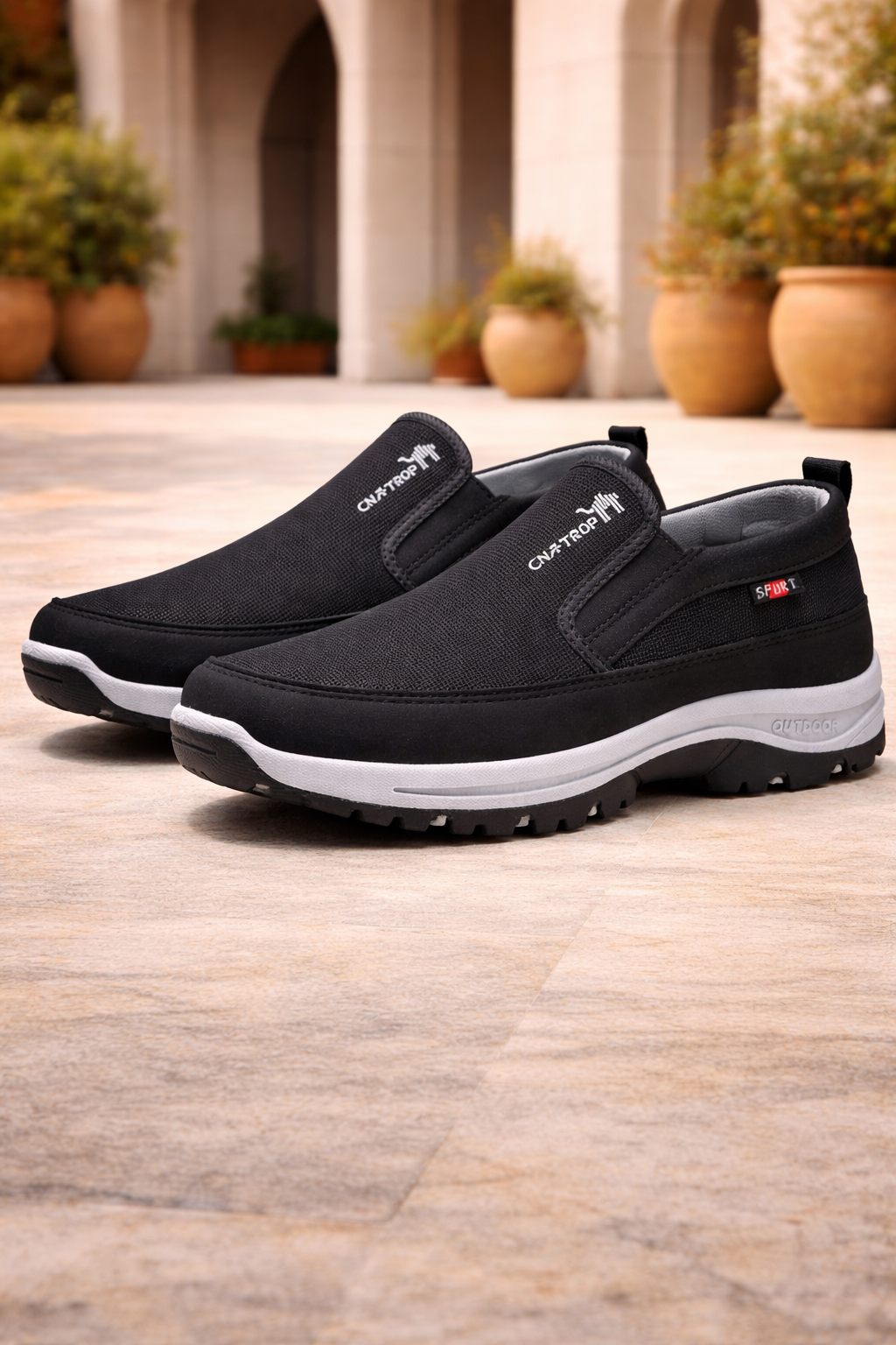 Da Uomo Scarpe Slip-On da Camminata con Ammortizzazione e Comfort Outdoor