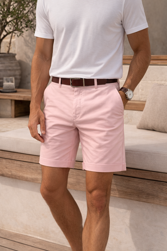 Da Uomo Pantaloncini Sartoriali Estivi in Twill Smart Casual