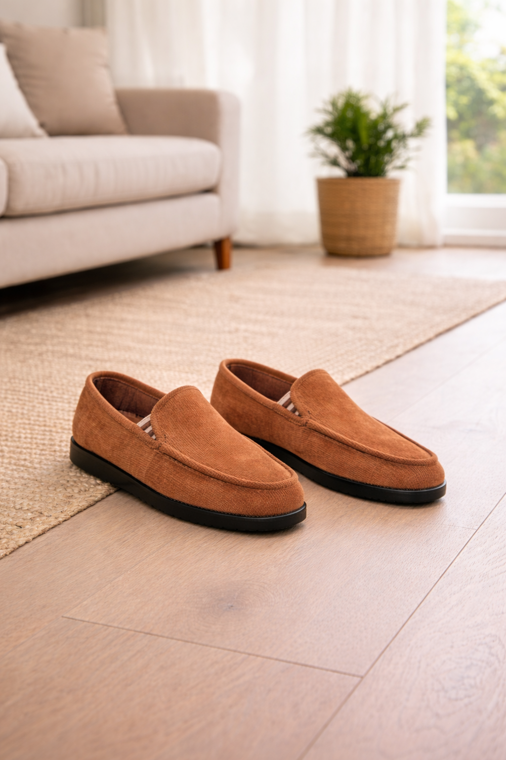 Da Uomo Mocassini Slip-On in Tessuto Testurizzato dallo Stile Casual Raffinato