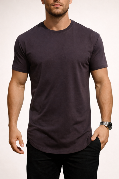 Da Uomo T-Shirt Essential in Cotone Blend Stile Minimal Moderno
