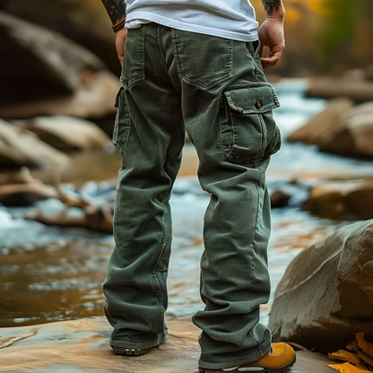 Da Uomo Pantaloni Relax Gamba Dritta Casual Moderna