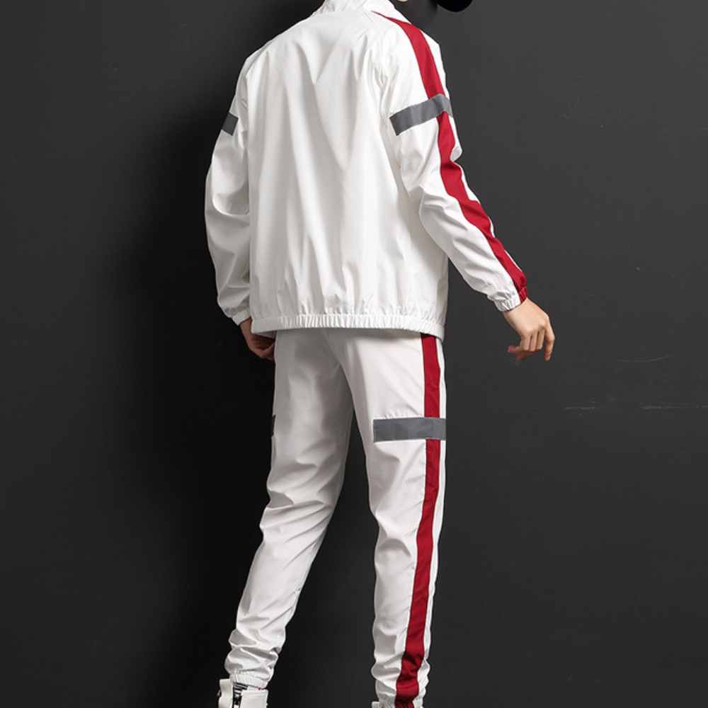 Da Uomo Completo Tuta Zip Riga Urban Casual Moderna