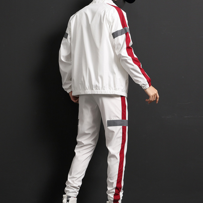 Da Uomo Completo Tuta Zip Riga Urban Casual Moderna