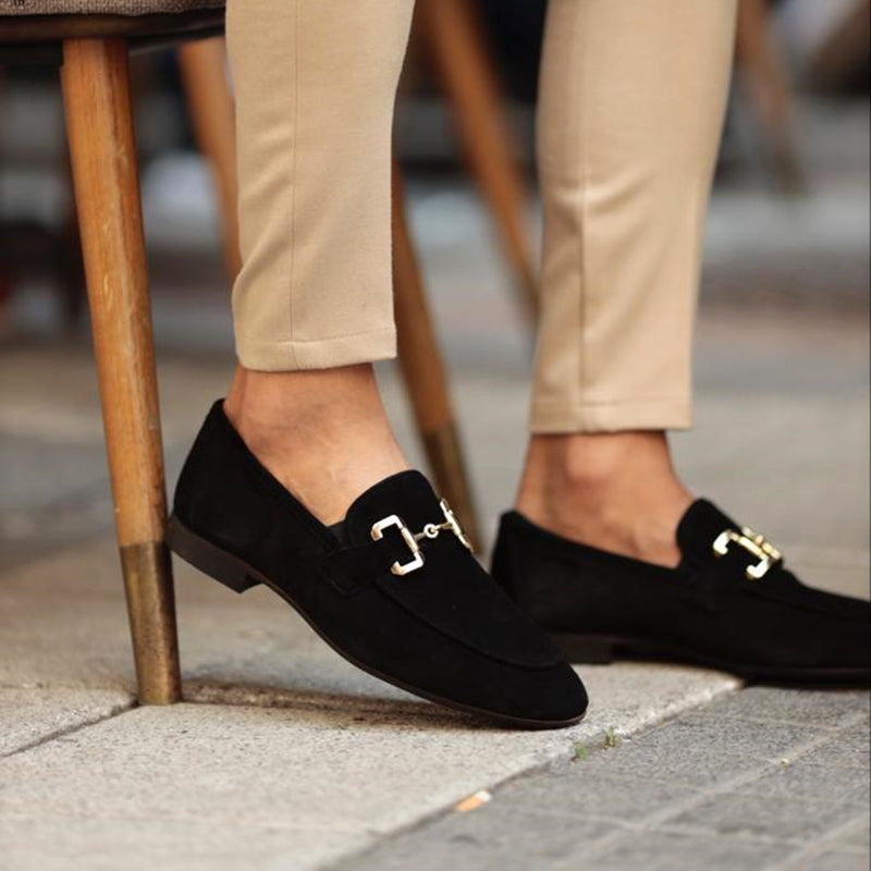 Da Uomo Mocassini Slip-On Con Dettaglio Metallico