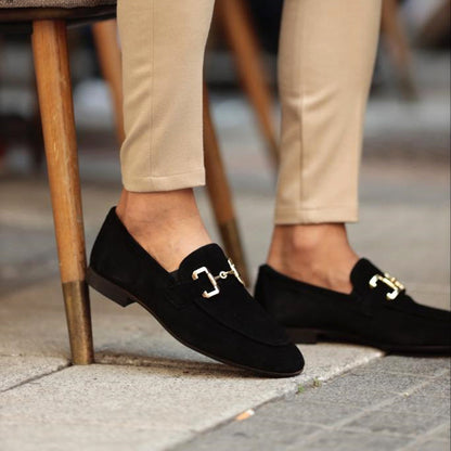 Da Uomo Mocassini Slip-On Con Dettaglio Metallico