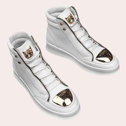 Da Uomo Sneakers High Top Zip Urban Street Moderna