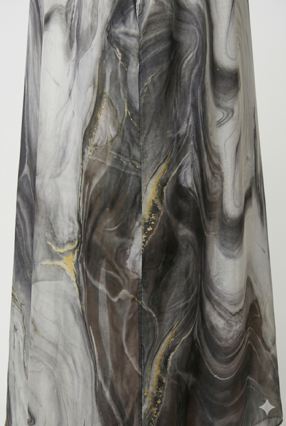 Da Donna Abito Maxi Fluido Oversize Orlo Asimmetrico Elegante