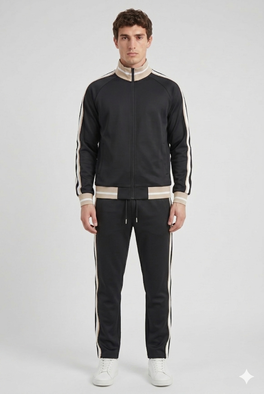 Da Uomo Tuta Sportiva Completa Zip Struttura Atletica Moderna