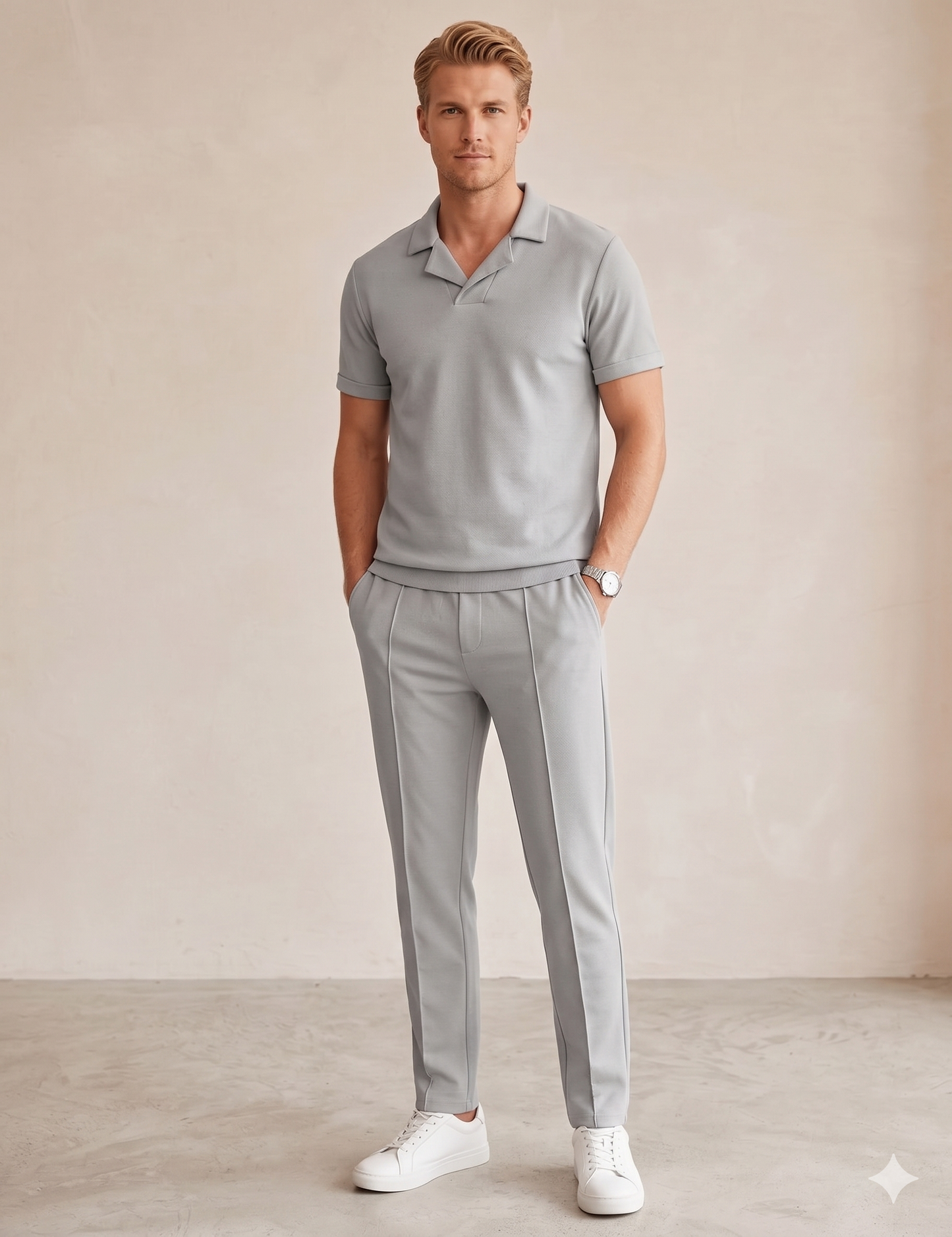 Set Coordinato Urban Knit Grigio: Comfort e Stile Contemporaneo