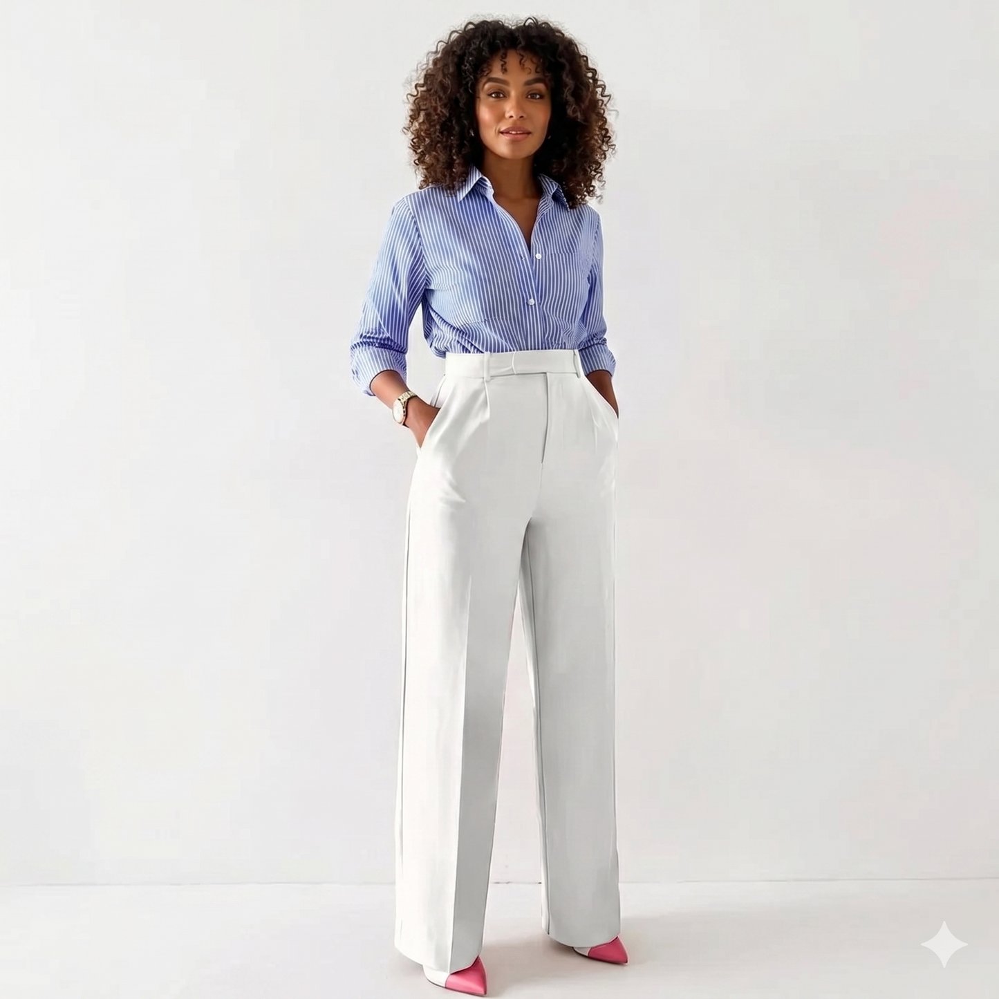 Pantaloni a Vita Alta con Gamba Larga: Eleganza Moderna e Comfort