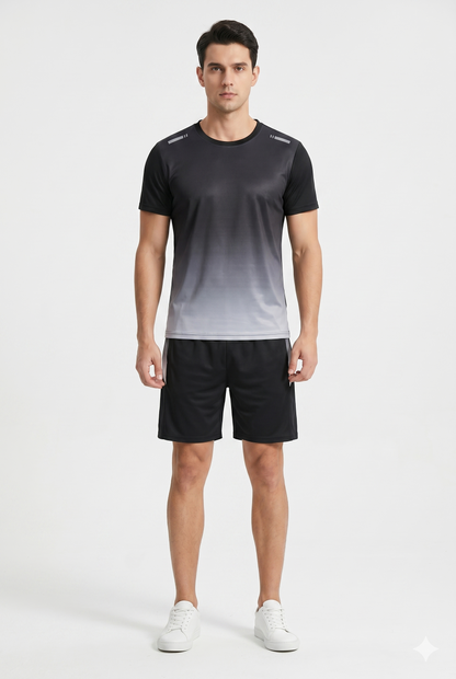 Da Uomo Completo Sportivo Tecnico T-Shirt Shorts Performance Training
