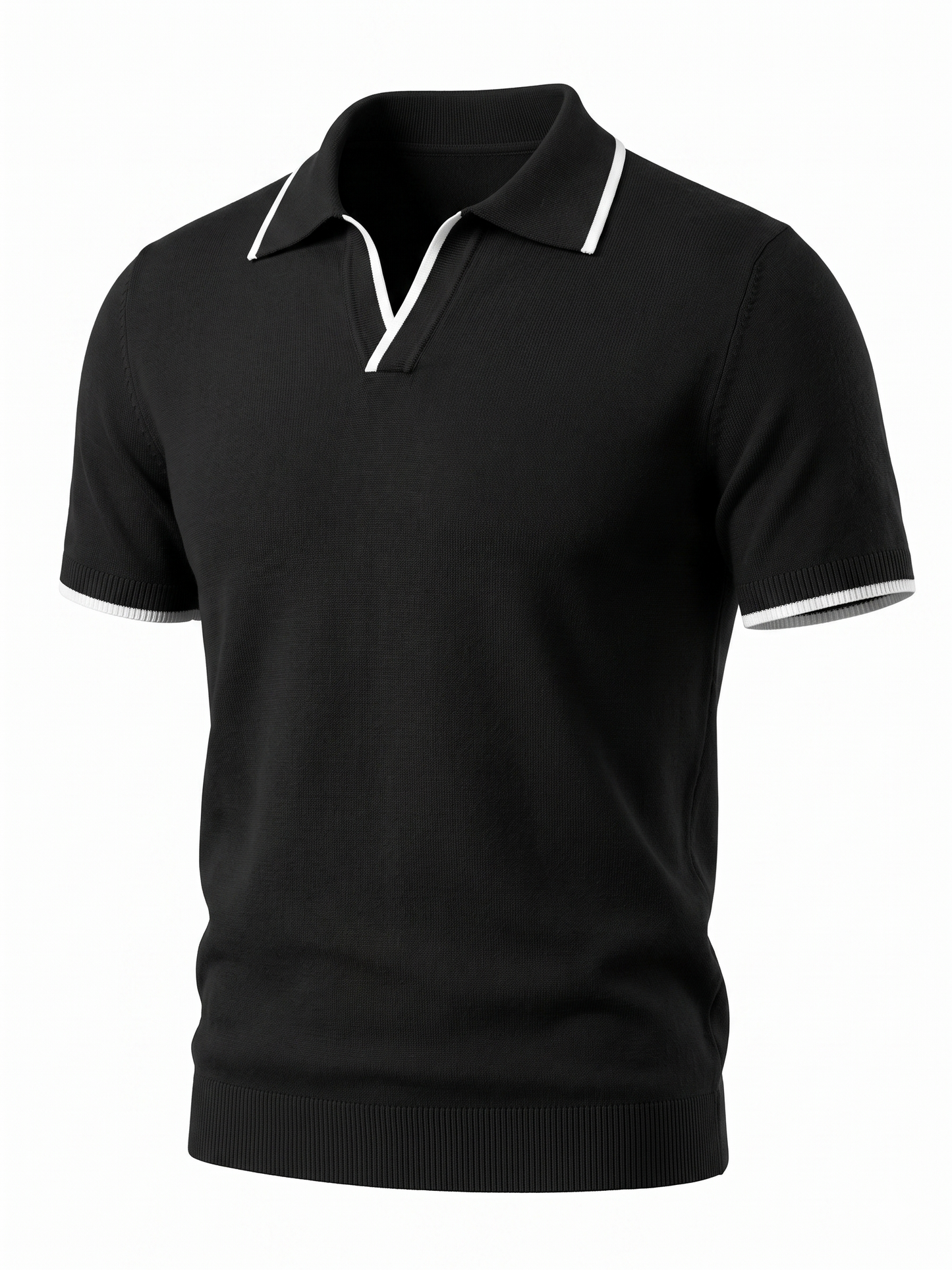 Polo in Maglia a Trecce con Profili a Contrasto: Raffinatezza Vintage