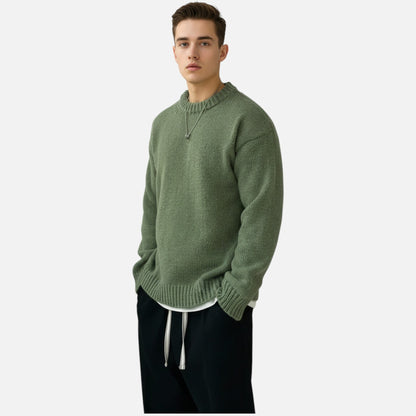 Da Uomo Maglione Girocollo Essential in Maglia Morbida