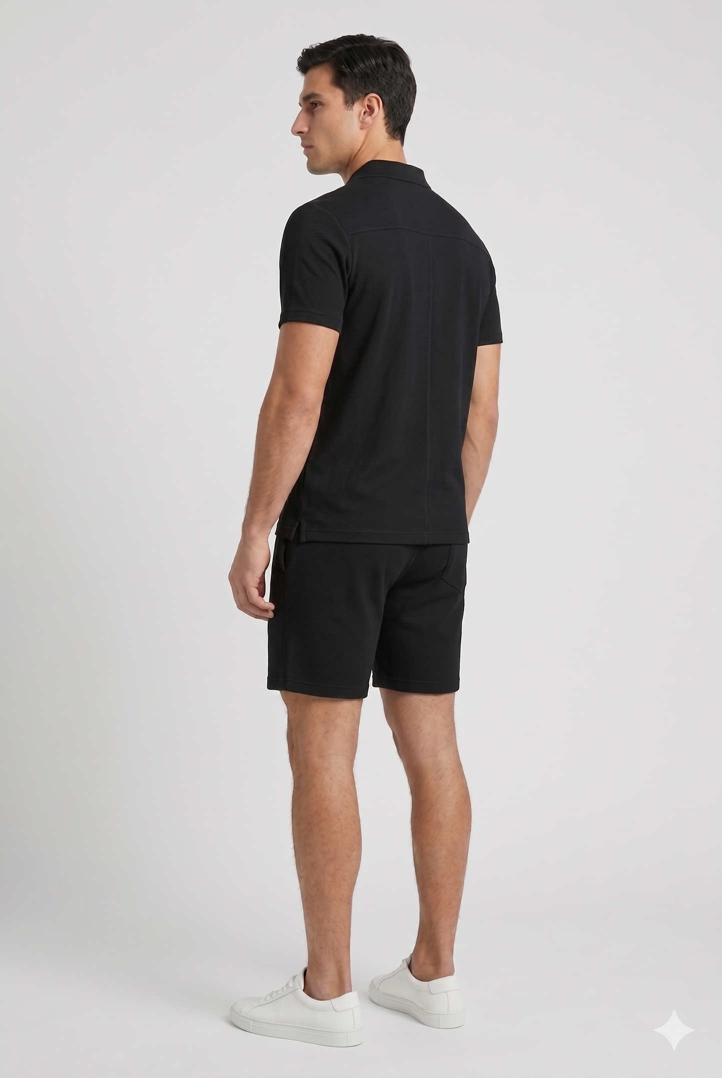 Da Uomo Completo Coordinato Polo Maglia e Shorts Strutturati