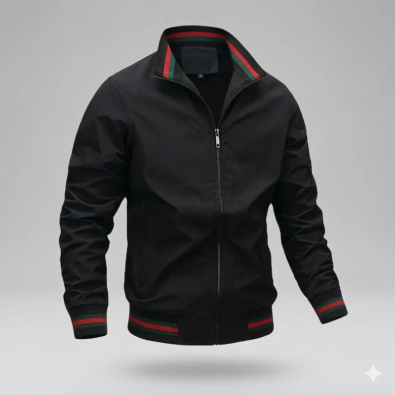 Da Uomo Giacca Leggera Zip Front Collo Alto Design Pulito