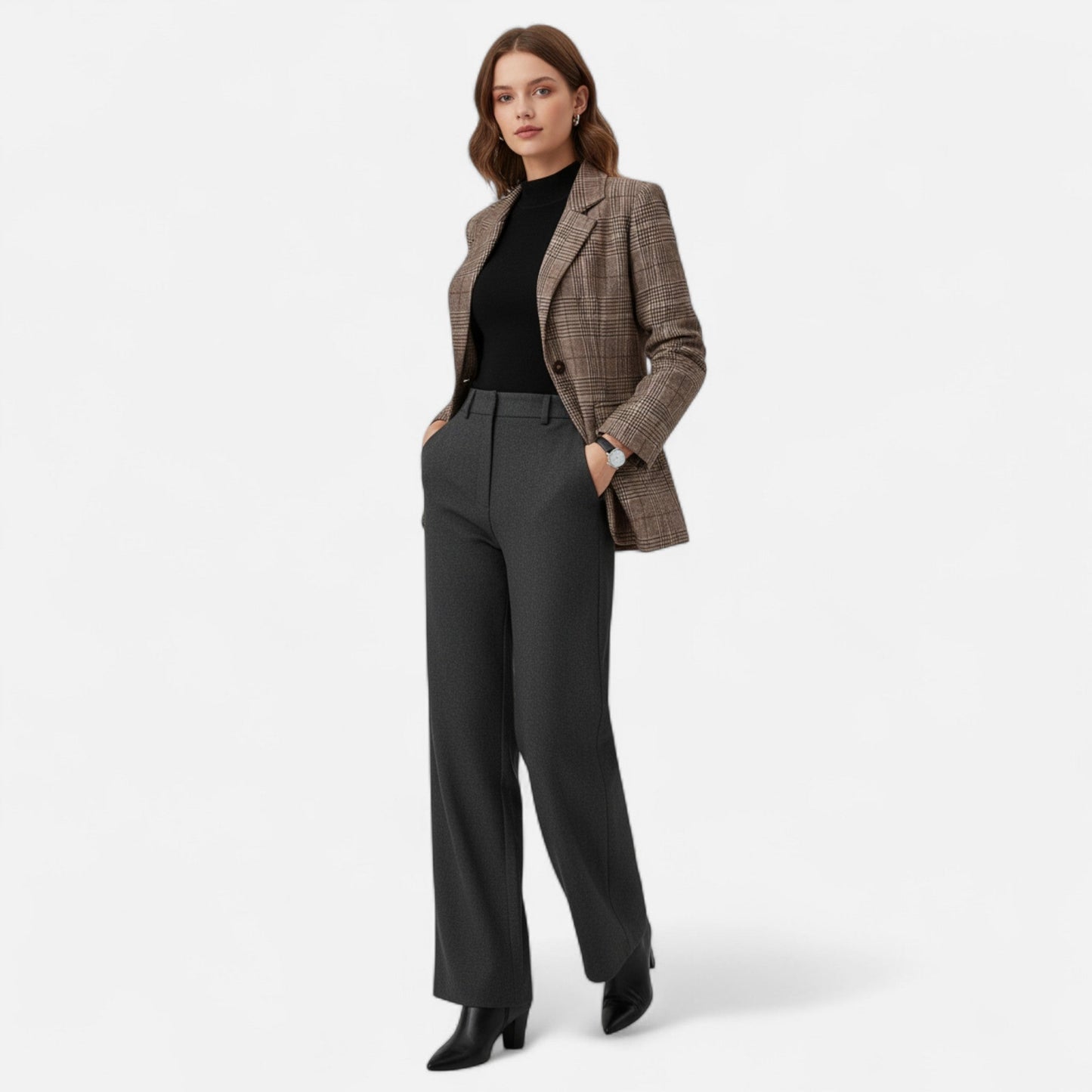 Da Donna Blazer Monopetto Motivo Stampato Eleganza Moderna