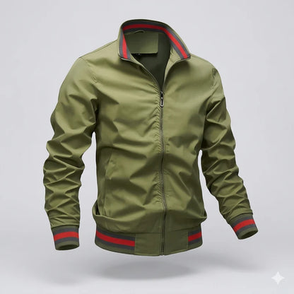 Da Uomo Giacca Leggera Zip Front Collo Alto Design Pulito
