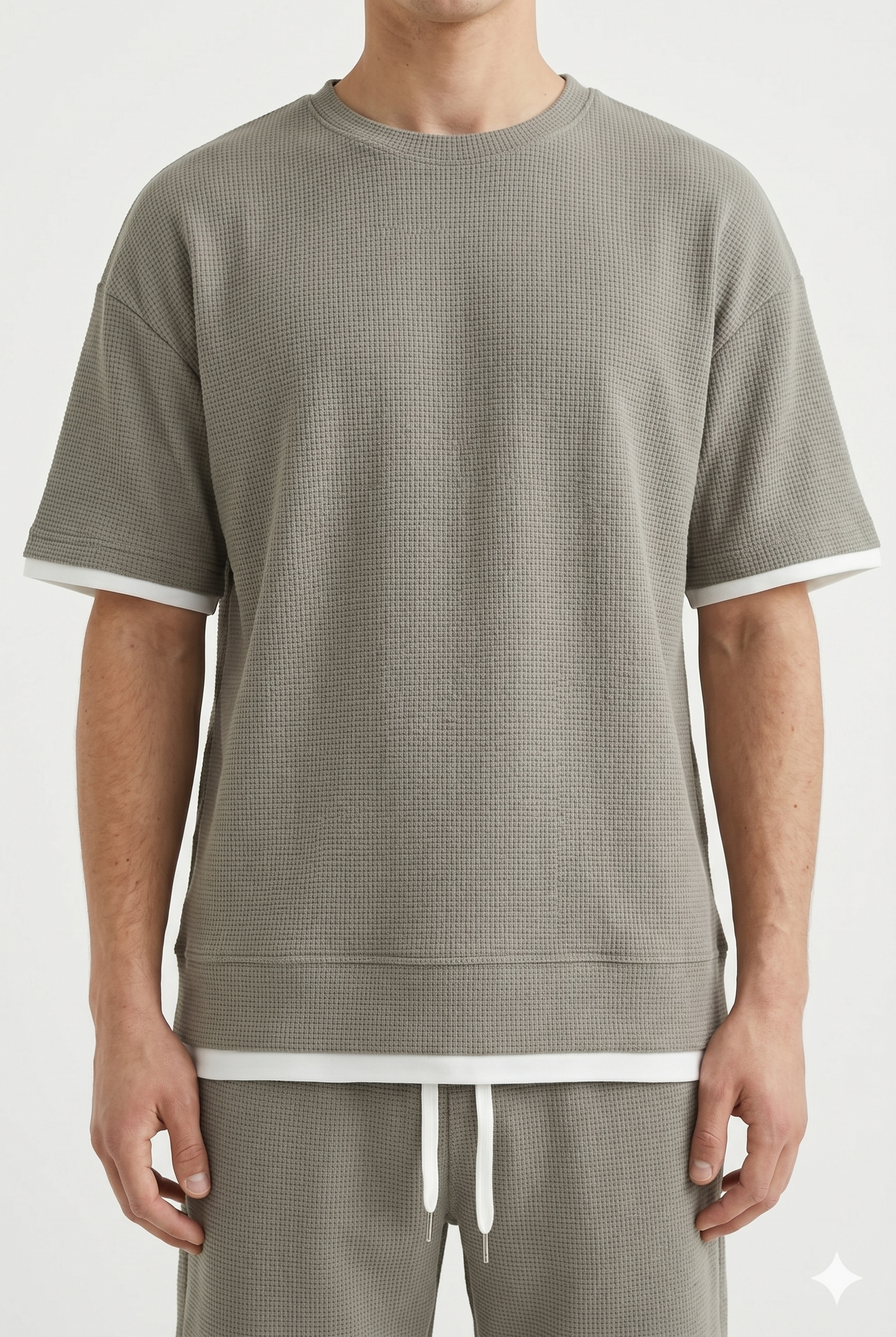Da Uomo Set Coordinato T-Shirt e Shorts con Linea Essenziale