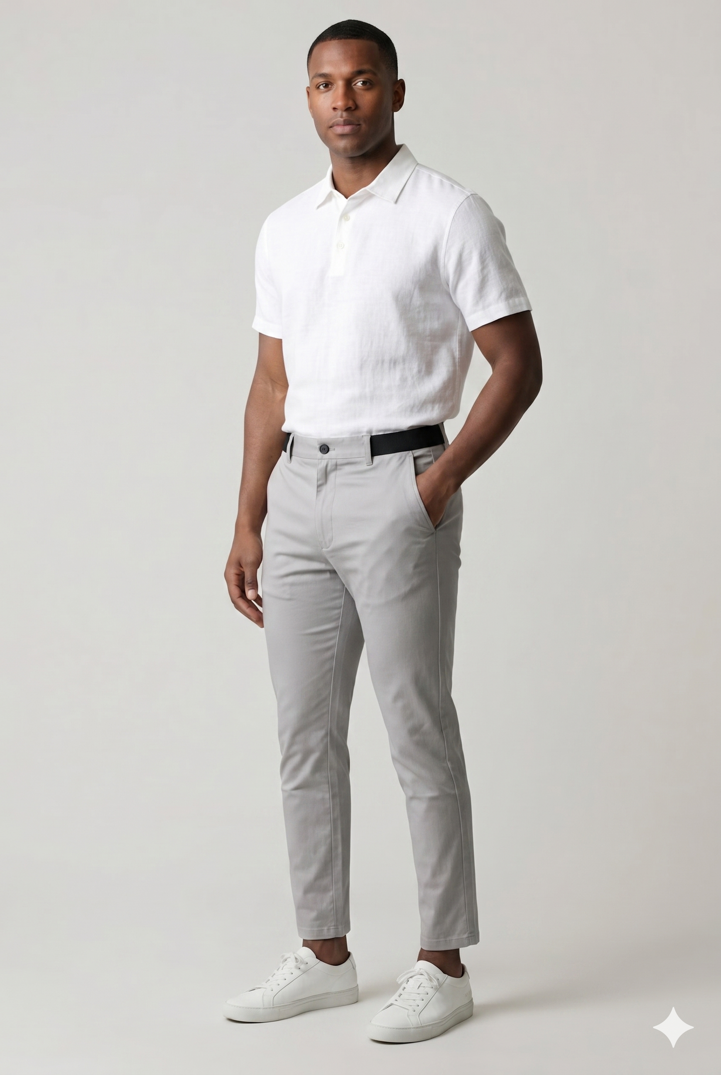 Da Uomo Pantaloni Chino Slim Fit Cotone Stretch Sartoriali