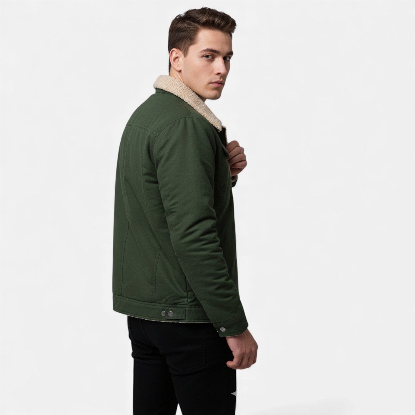 Da Uomo Giacca Workwear Interno Morbido Casual Moderna