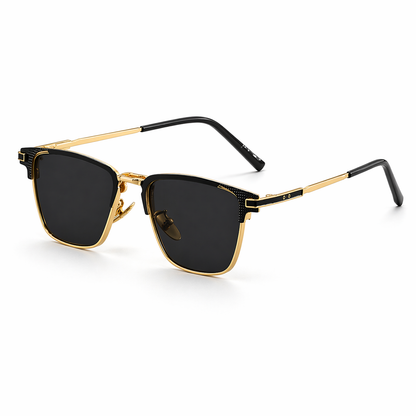 Da Uomo Occhiali da Sole Squadrati Dettagli Metallici Casual Moderni