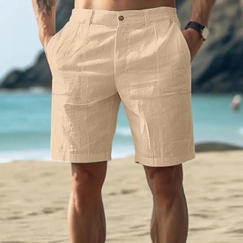 Da Uomo Bermuda Leggeri Tasche Classiche Relax Moderno