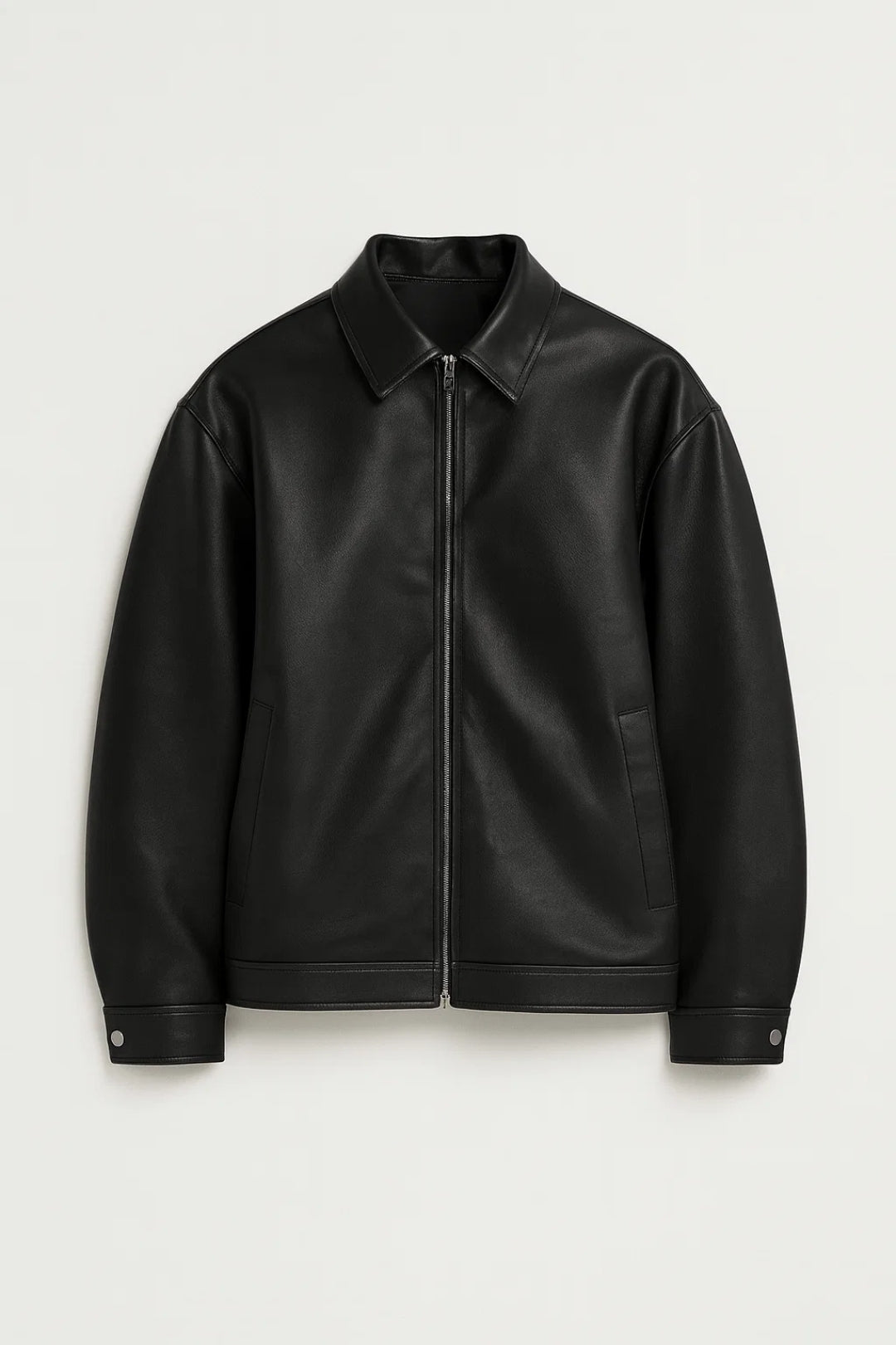 Da Uomo Giacca Biker Oversize Zip Urban Casual Moderna