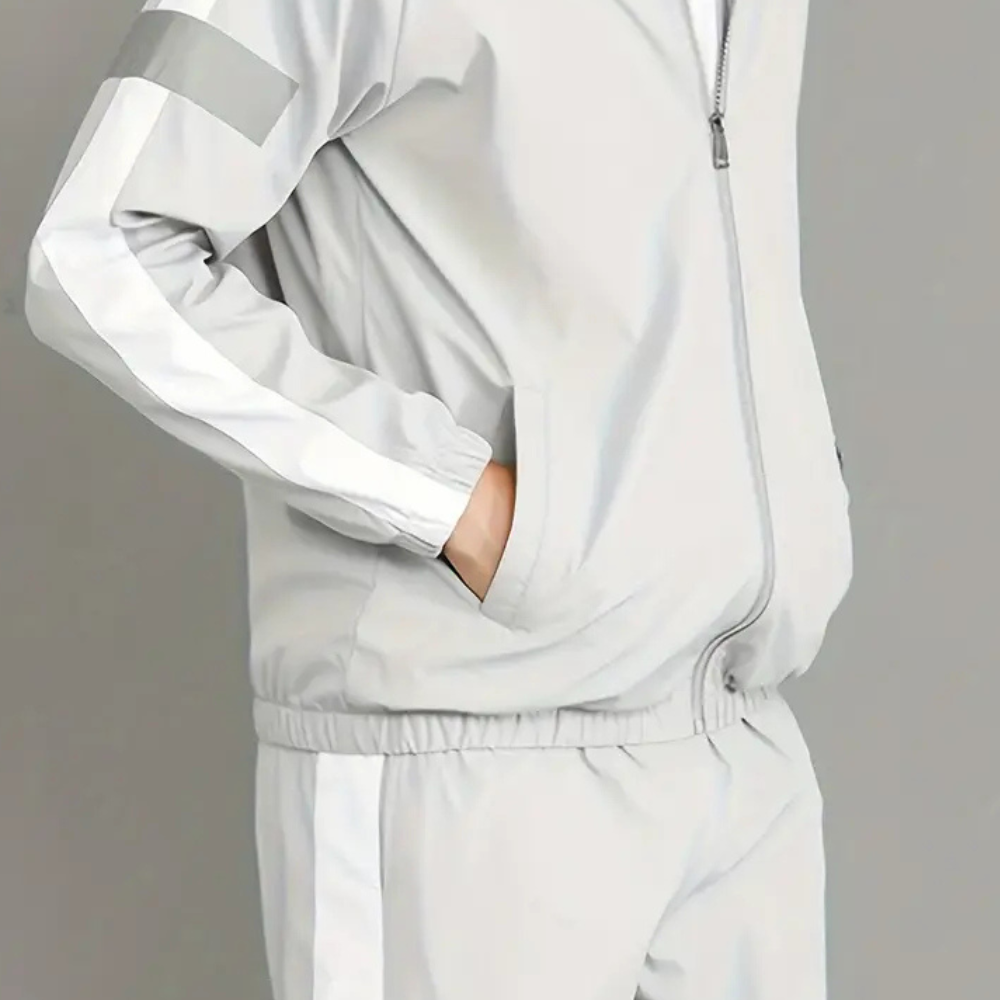 Da Uomo Completo Tuta Zip Riga Urban Casual Moderna