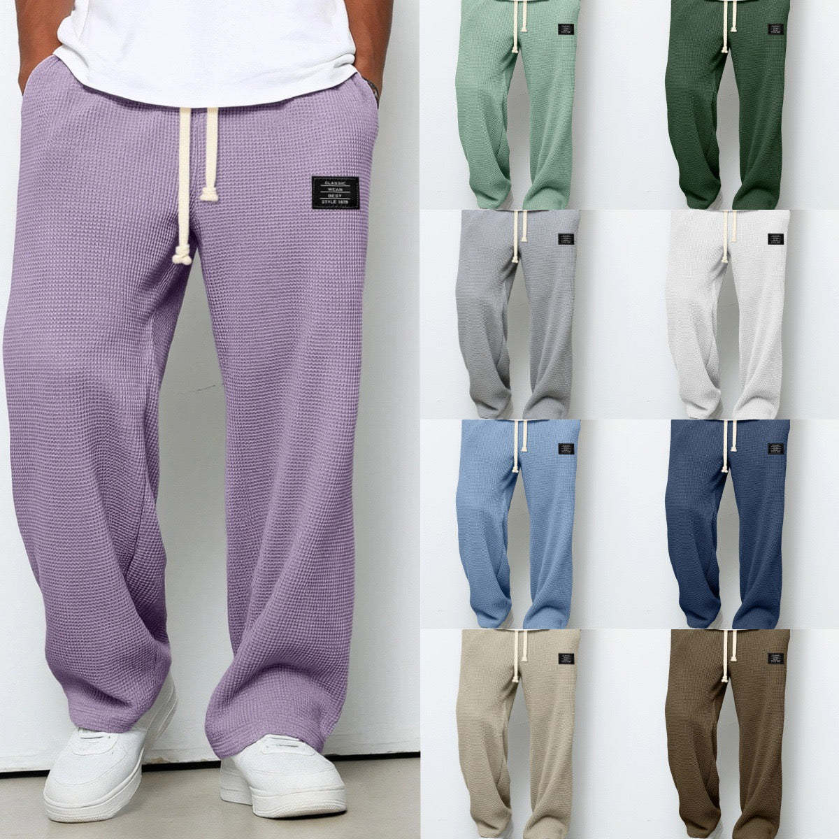 Da Uomo Pantaloni Relaxed Fit con Vita Regolabile