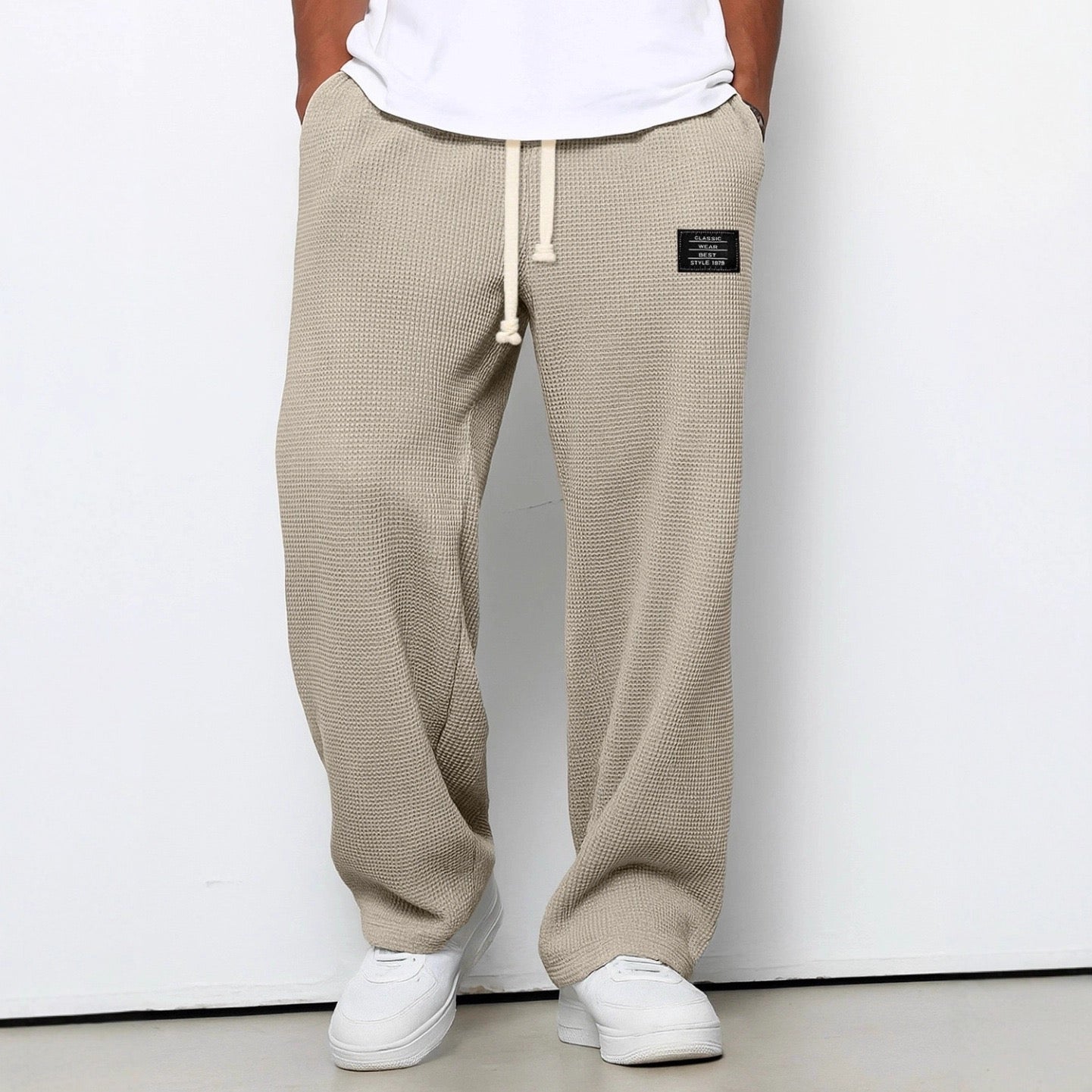 Da Uomo Pantaloni Relaxed Texture Fit Regolabile Urbano