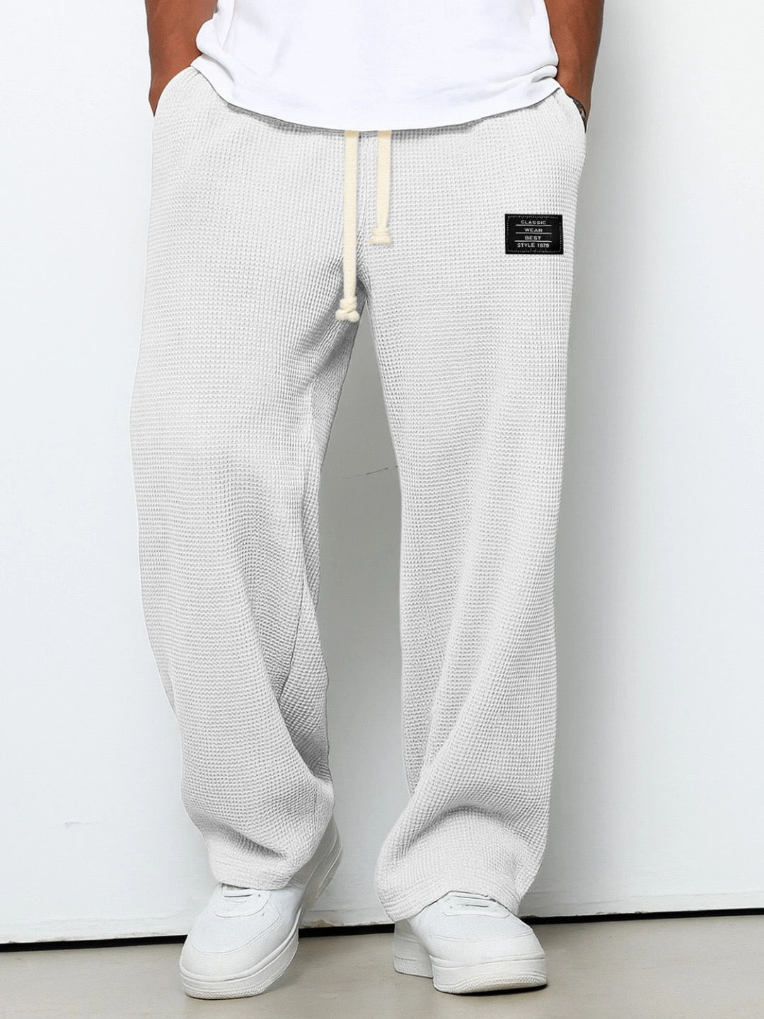 Da Uomo Pantaloni Relaxed Texture Fit Regolabile Urbano