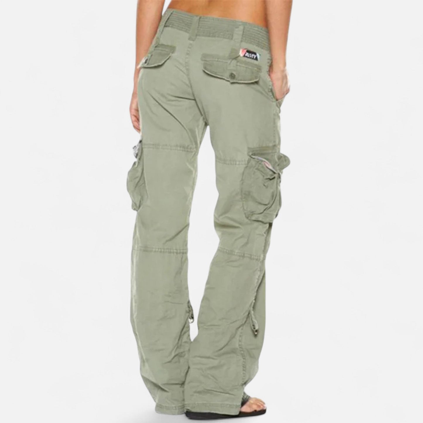 Da Donna Pantaloni Cargo a Gamba Larga con Tasche Utility Multiple