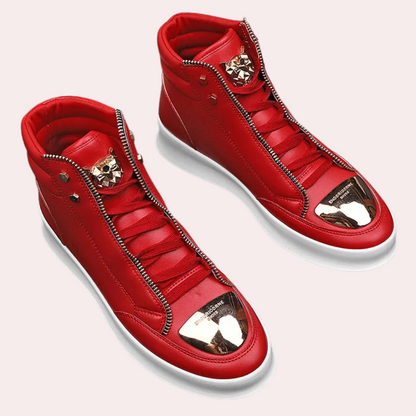 Da Uomo Sneakers High Top Zip Urban Street Moderna