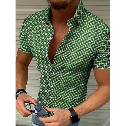 Da Uomo Camicia Motivo Stampato Slim Fit Relax Moderna