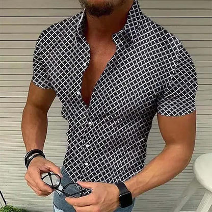 Da Uomo Camicia Motivo Stampato Slim Fit Relax Moderna
