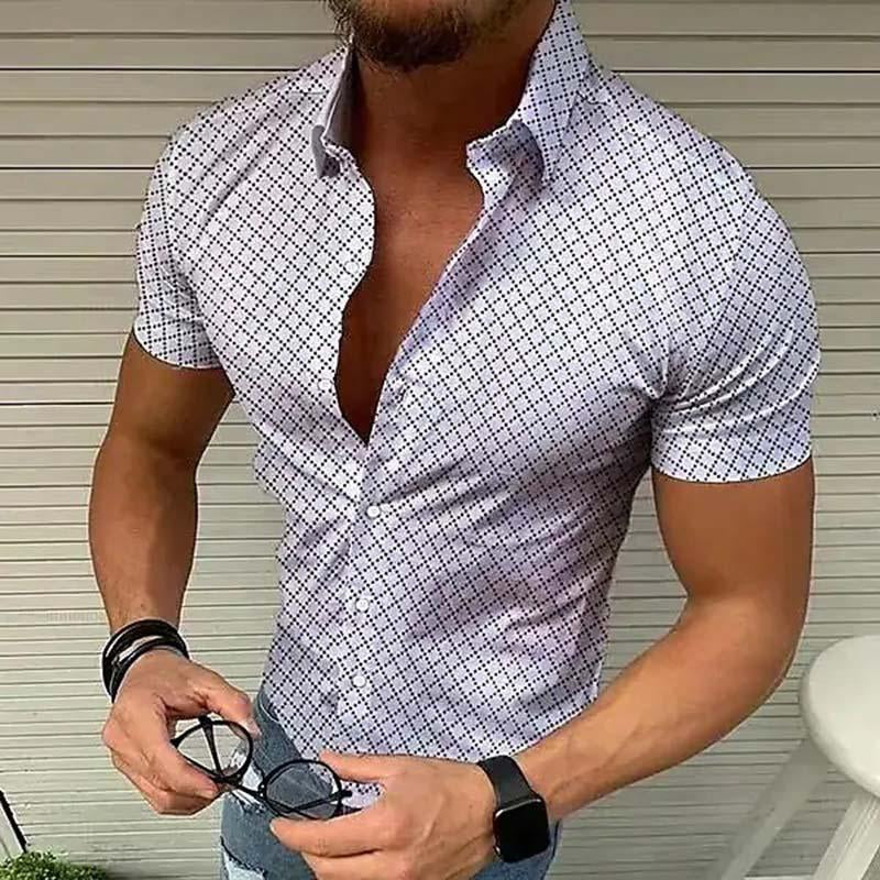 Da Uomo Camicia Motivo Stampato Slim Fit Relax Moderna