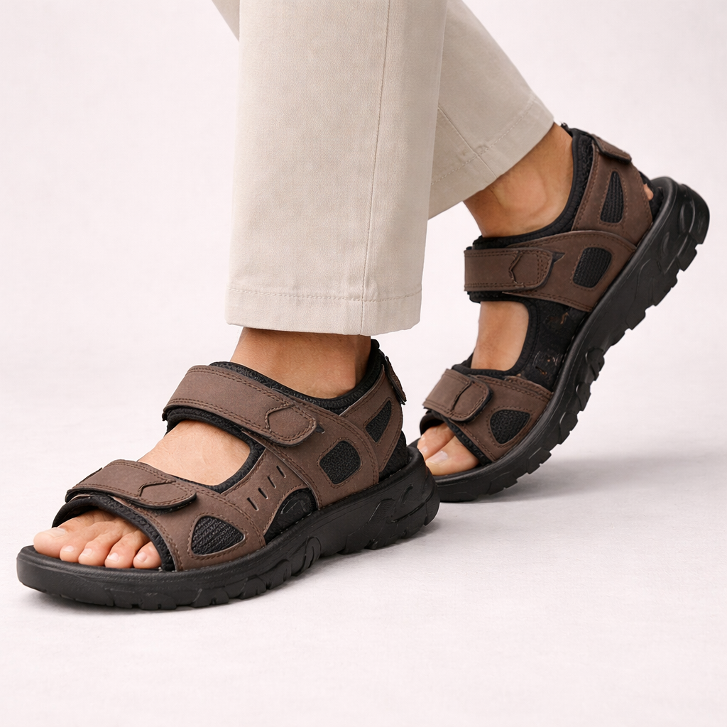 Da Uomo Sandali Outdoor con Cinturini Regolabili e Comfort Quotidiano