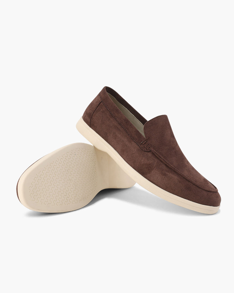 Da Uomo Mocassini Slip-On in Camoscio con Design Casual Comfort