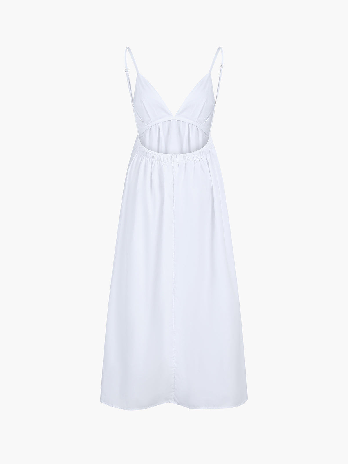 Da Donna Abito Maxi con Spalline Scollo Profondo e Vita Aperta