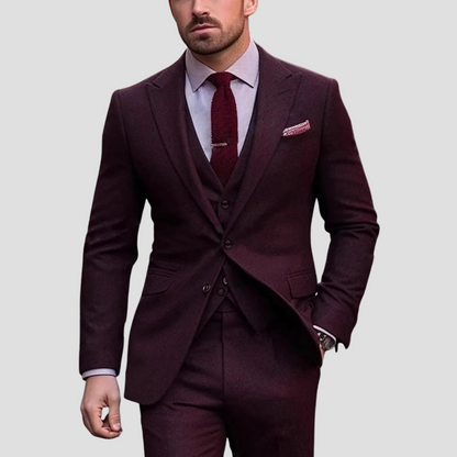 Da Uomo Abito Tre Pezzi Slim Fit Eleganza Sartoriale Formale
