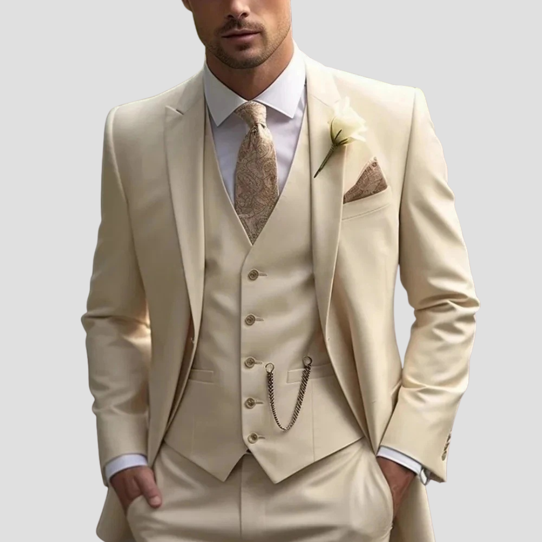 Da Uomo Abito Tre Pezzi Slim Fit Eleganza Sartoriale Formale