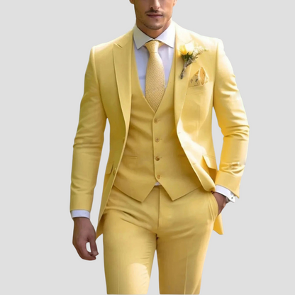 Da Uomo Abito Tre Pezzi Slim Fit Eleganza Sartoriale Formale
