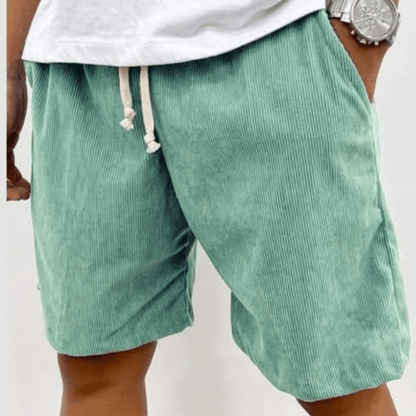 Da Uomo Bermuda Velluto Coste Coulisse Relax Moderna