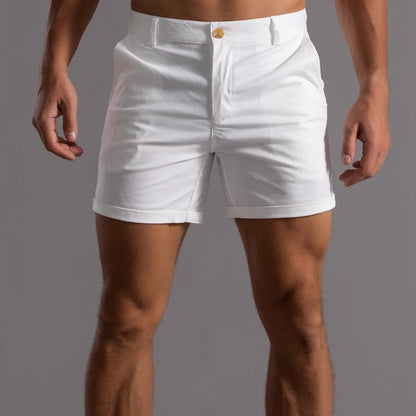 Da Uomo Bermuda Chino Risvolto Sartoriale Eleganza Moderna